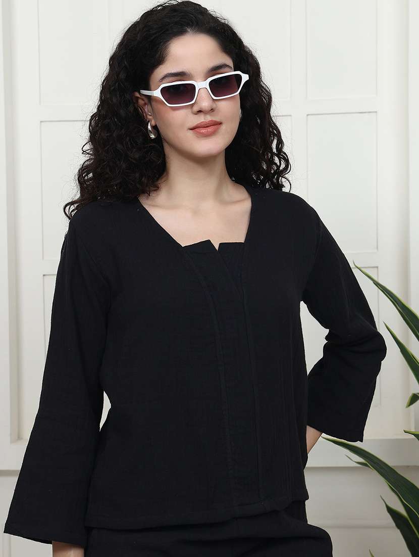 women solid nightwear pyjama set - 22441225 -  Standard Image - 1