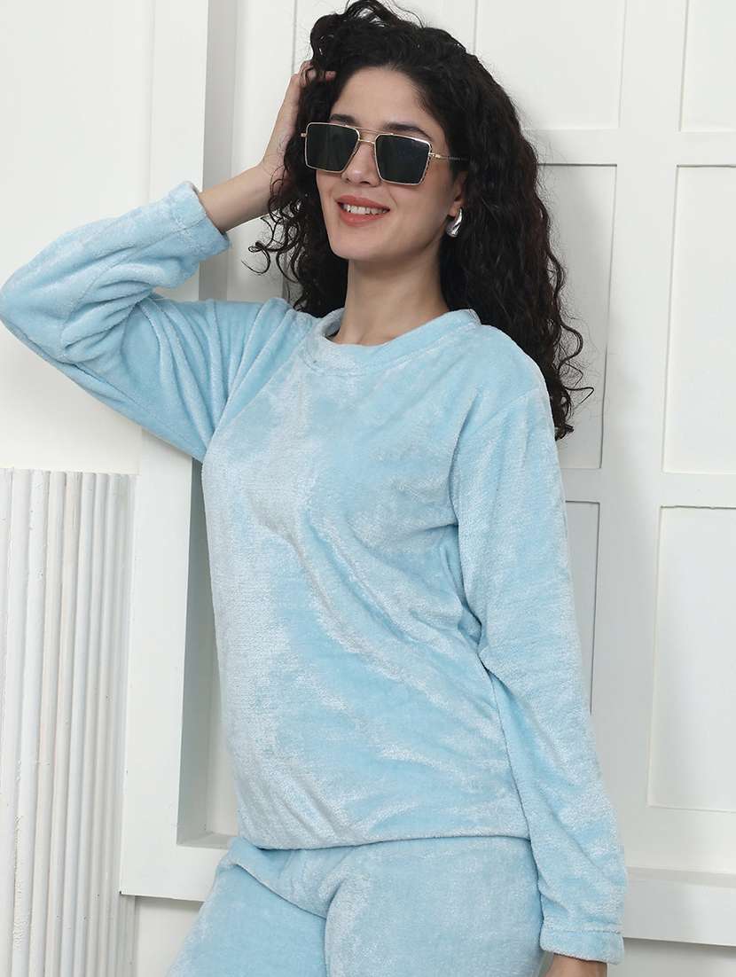 women solid nightwear pyjama set - 22441226 -  Standard Image - 1