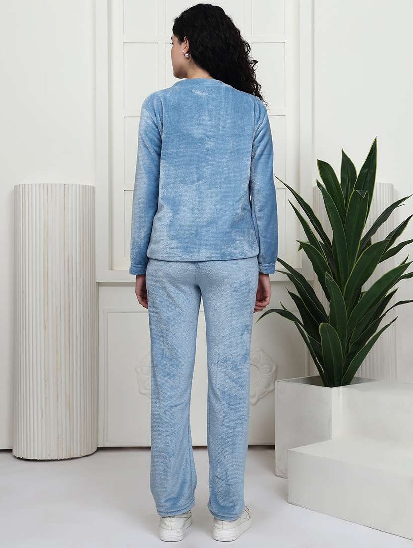 women solid nightwear pyjama set - 22441229 -  Standard Image - 4