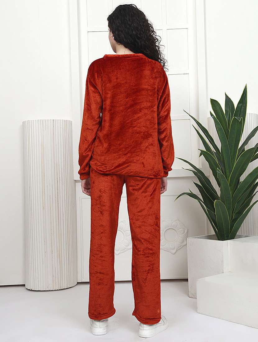 women solid nightwear pyjama set - 22441230 -  Standard Image - 4