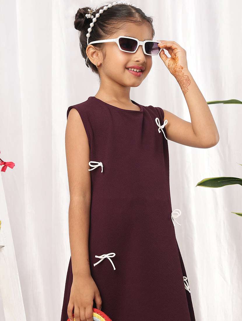 burgundyy polyester a-line dress - 22441252 -  Standard Image - 1