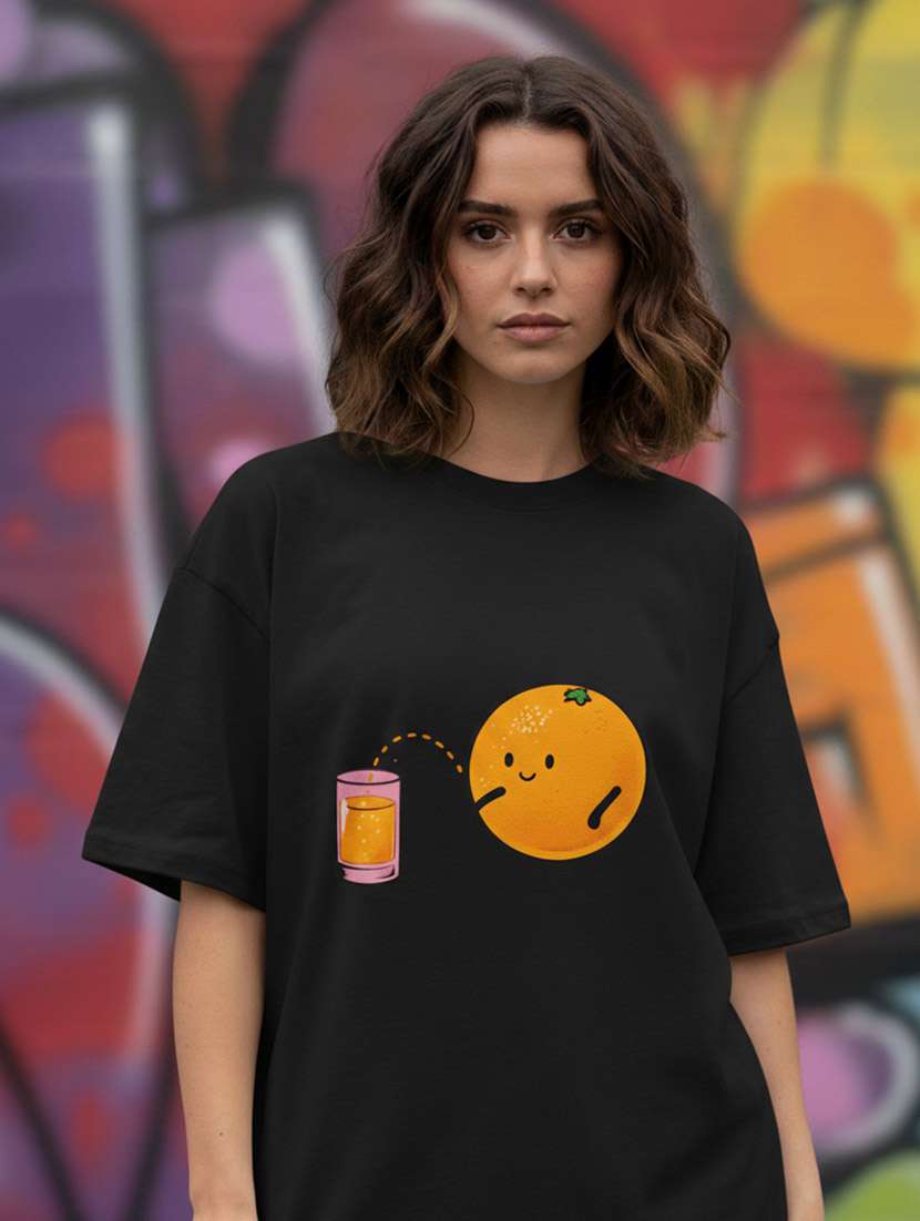 women graphic drop shoulder oversized t-shirt - 22441422 -  Standard Image - 1