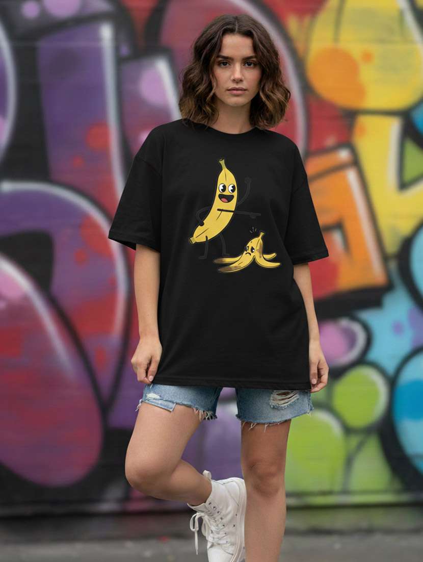 women graphic drop shoulder oversized t-shirt - 22441425 -  Standard Image - 1