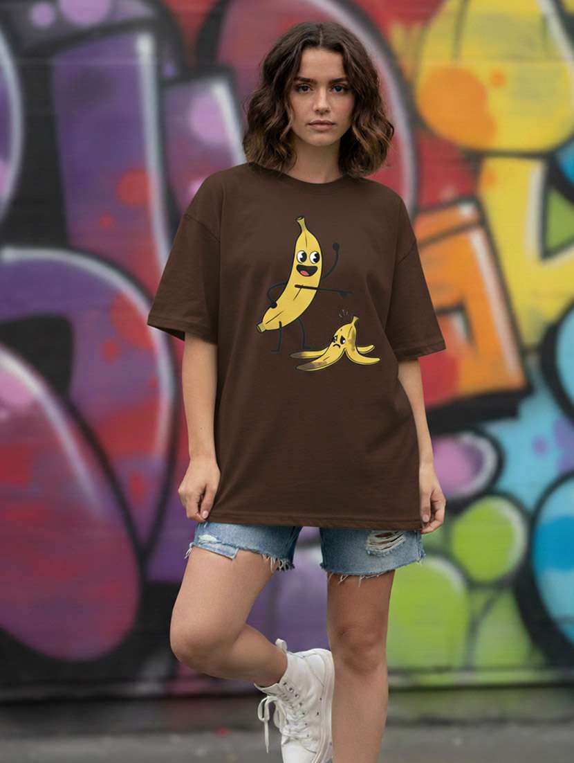 women graphic drop shoulder oversized t-shirt - 22441426 -  Standard Image - 1
