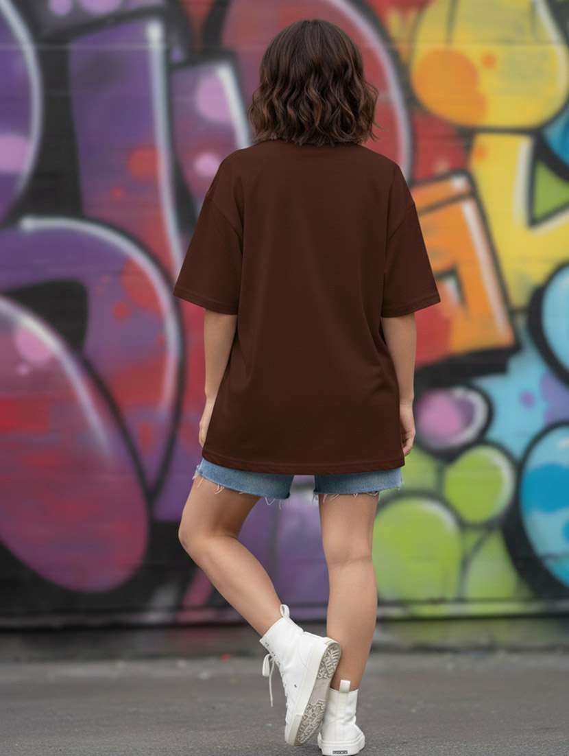 women graphic drop shoulder oversized t-shirt - 22441426 -  Standard Image - 4