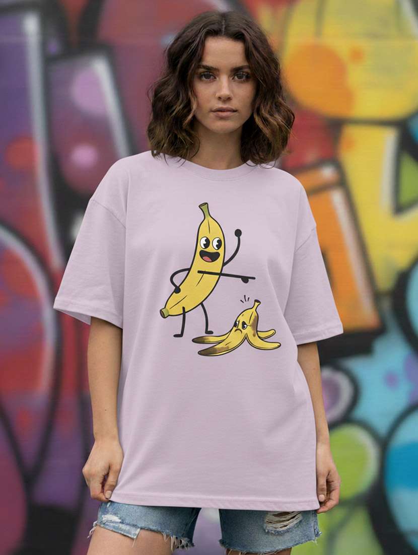 women graphic drop shoulder oversized t-shirt