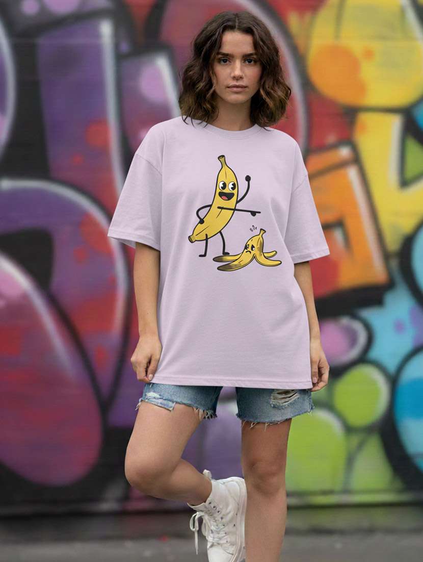 women graphic drop shoulder oversized t-shirt - 22441427 -  Standard Image - 1