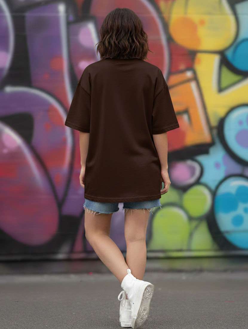 women graphic drop shoulder oversized t-shirt - 22441428 -  Standard Image - 4