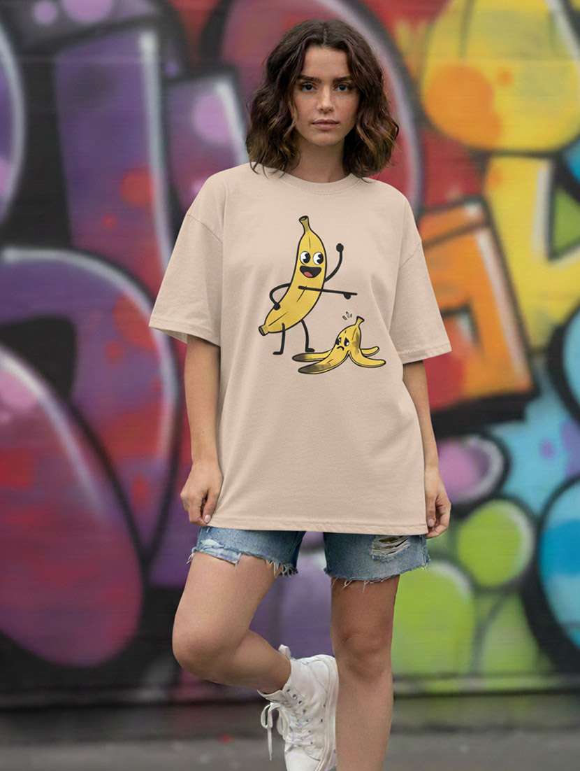 women graphic drop shoulder oversized t-shirt - 22441429 -  Standard Image - 1