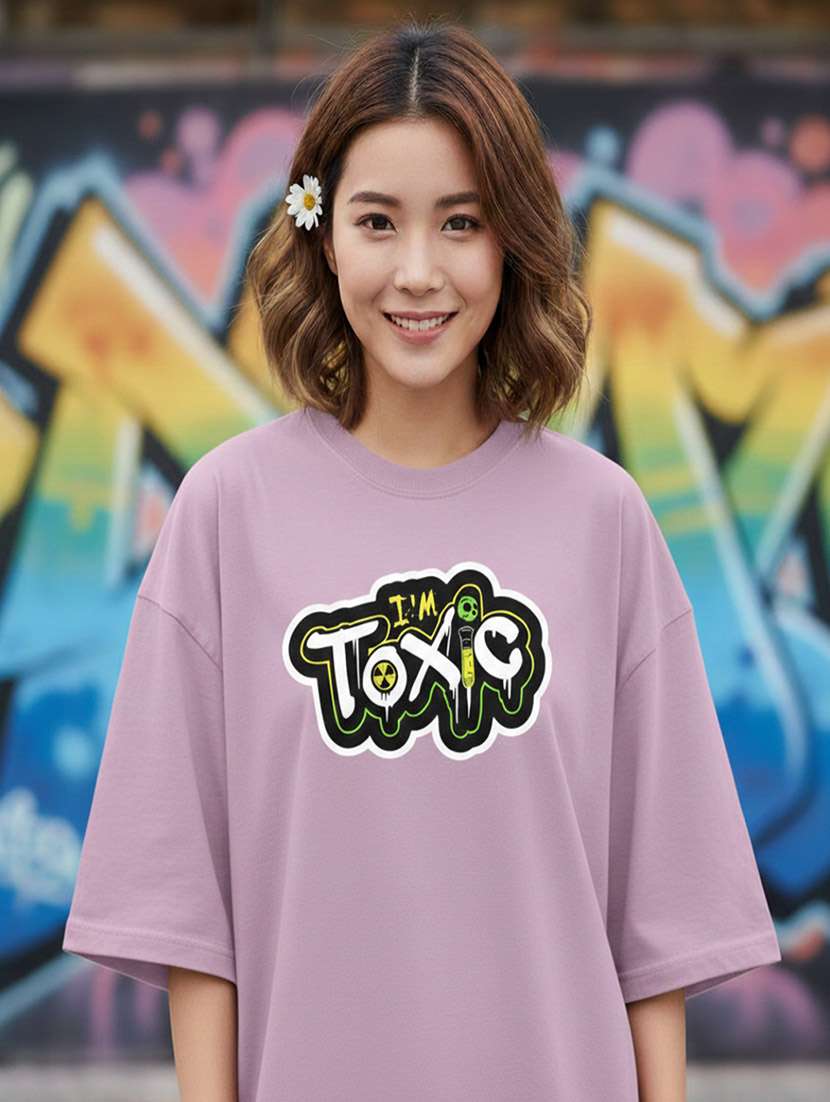 women typographic drop shoulder oversized t-shirt - 22441440 -  Standard Image - 1