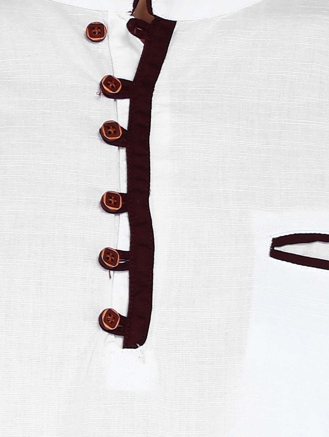 men solid mandarin neck short kurta - 22441446 -  Standard Image - 4