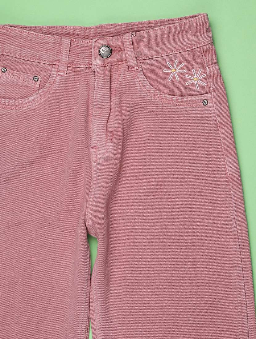 girls plain mid rise straight jeans - 22441525 -  Standard Image - 4