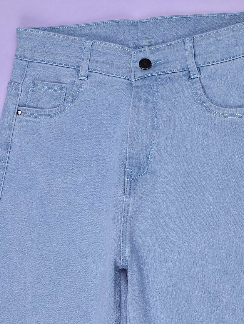 girls washed mid rise straight fit jeans - 22441531 -  Standard Image - 4
