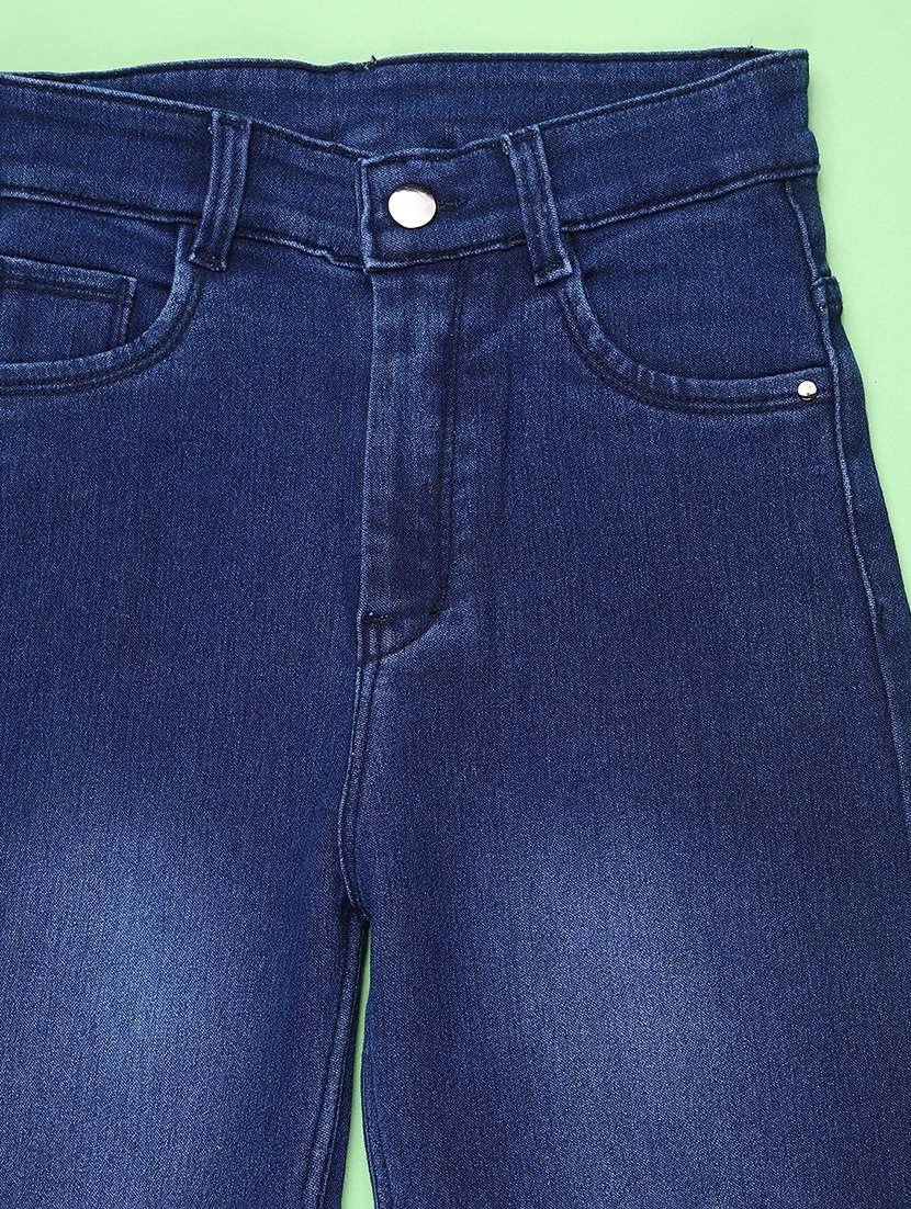 girls washed mid rise straight jeans - 22441533 -  Standard Image - 4
