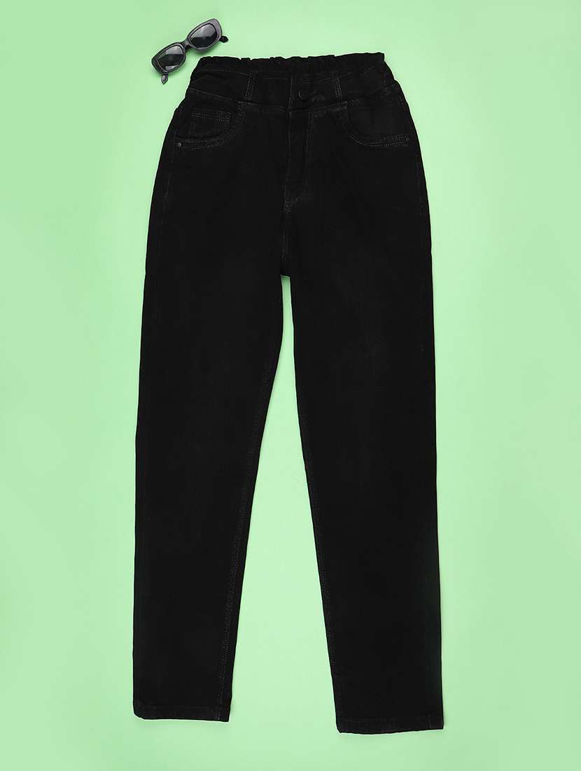 girls plain mid rise slim fit jeans - 22441541 -  Standard Image - 1