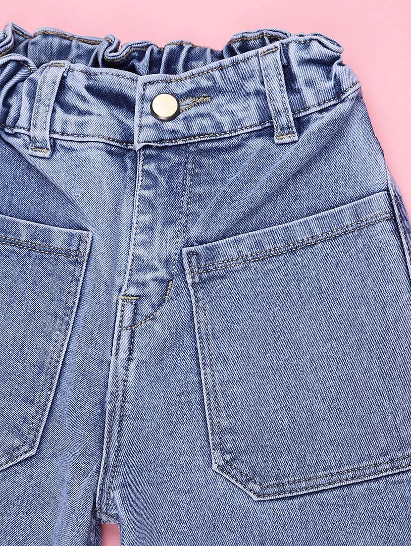 girls washed mid rise bootcut jeans - 22441549 -  Standard Image - 4