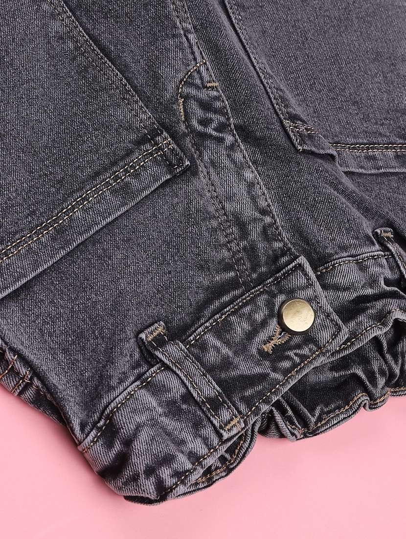 girls washed mid rise straight fit jeans - 22441550 -  Standard Image - 4