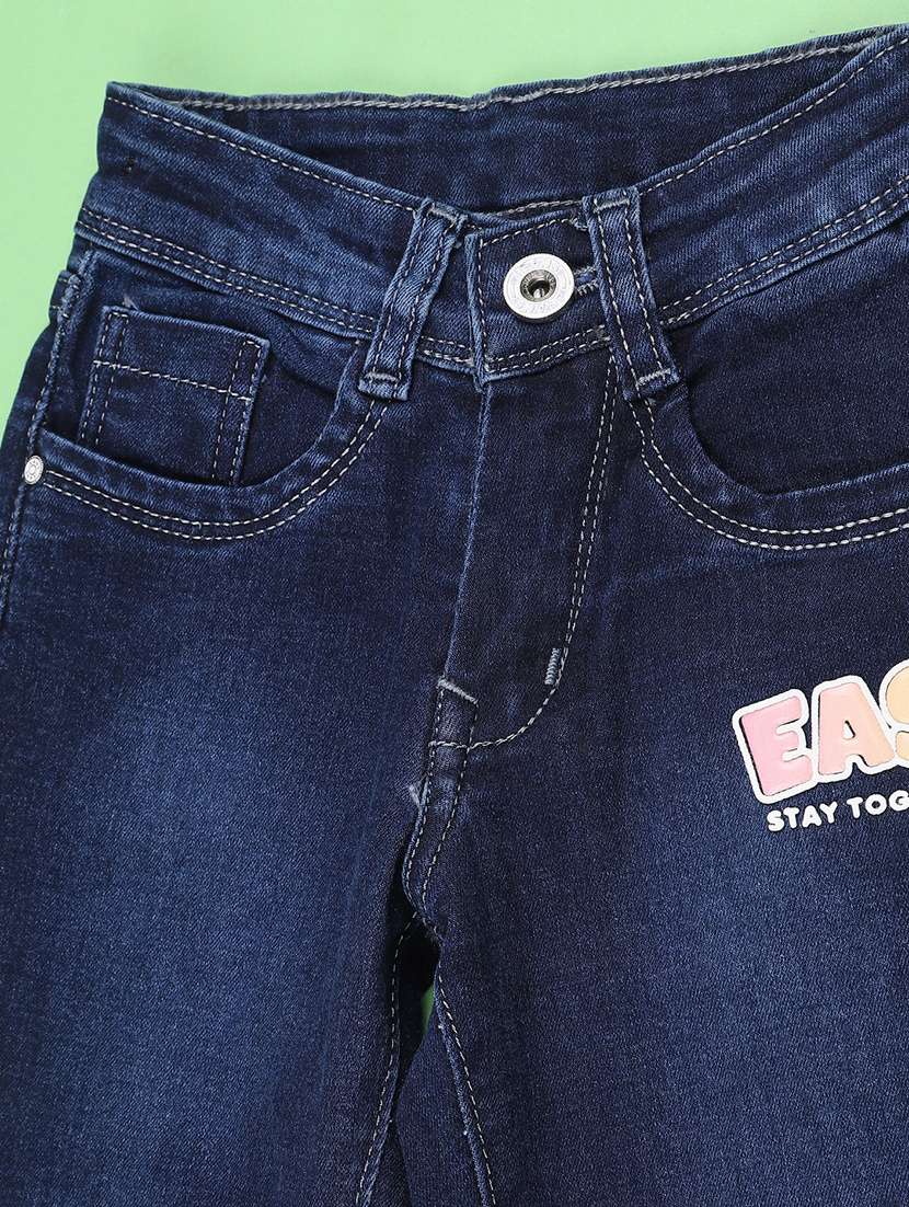 girls washed mid rise slim fit jeans - 22441556 -  Standard Image - 4