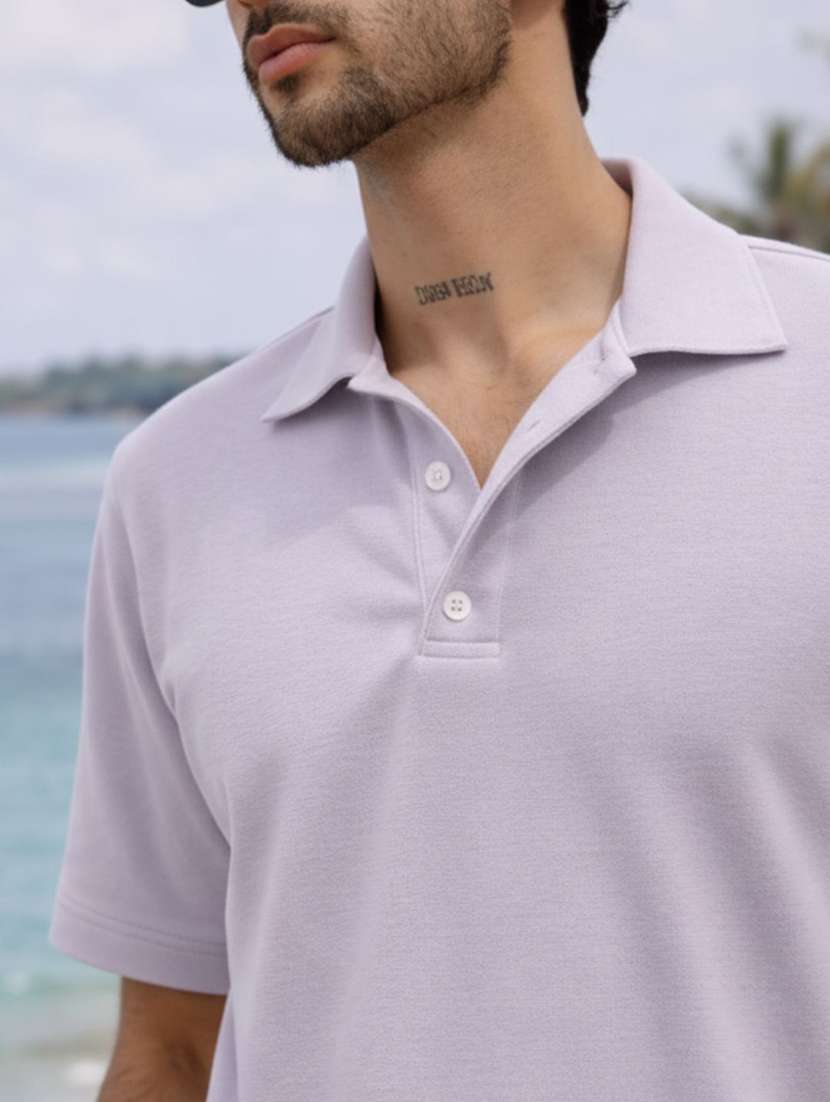 men solid short sleeve regular fit polo t-shirt - 22441886 -  Standard Image - 1