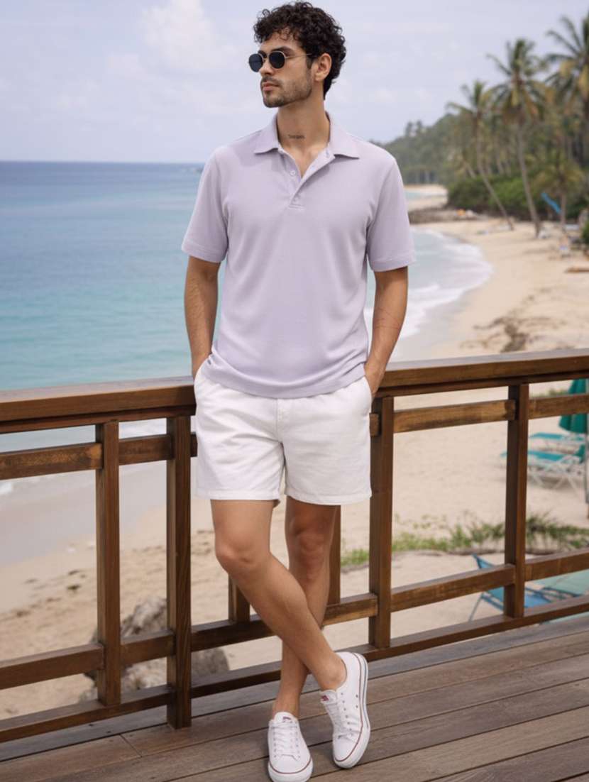 men solid short sleeve regular fit polo t-shirt - 22441886 -  Standard Image - 4
