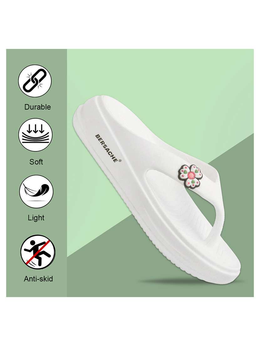 men solid  white slip on flip flop - 22442093 -  Standard Image - 4