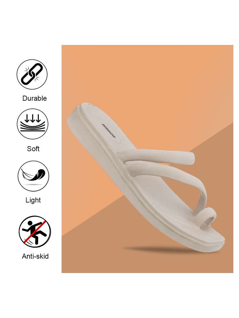 men solid beige slip on flip flop - 22442098 -  Standard Image - 4