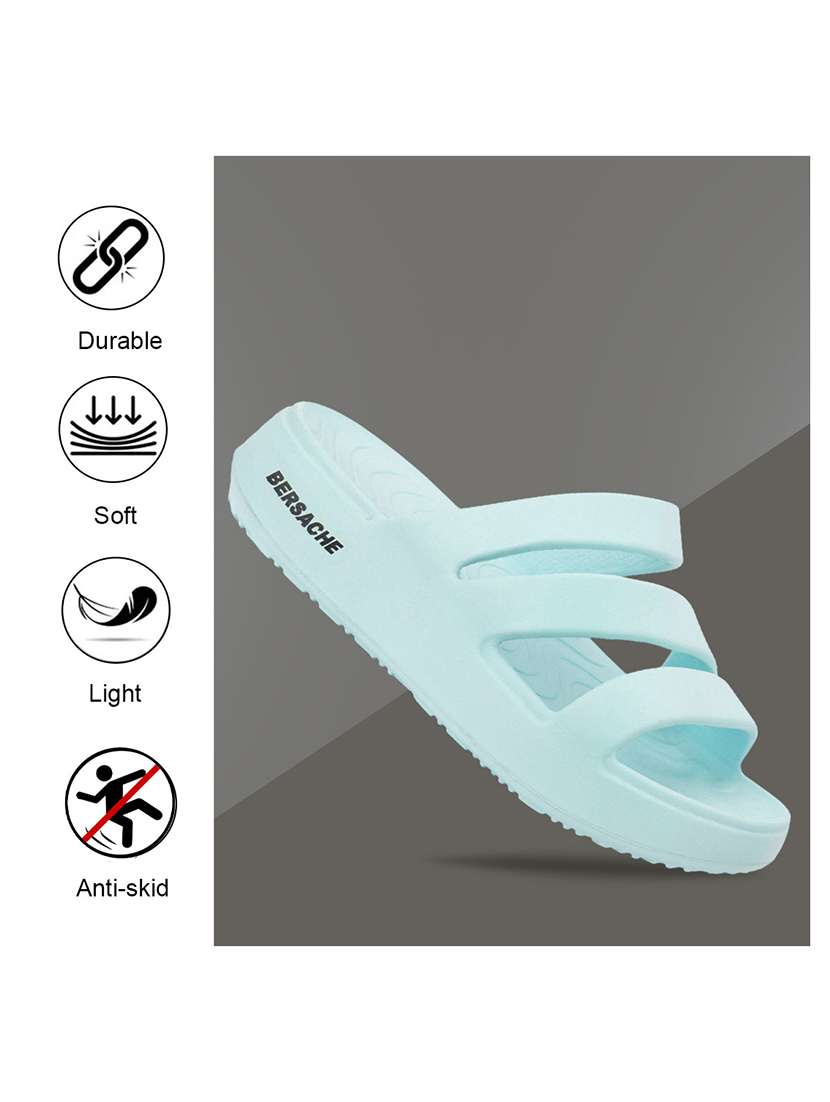 men solid blue slip on flip flop - 22442101 -  Standard Image - 4