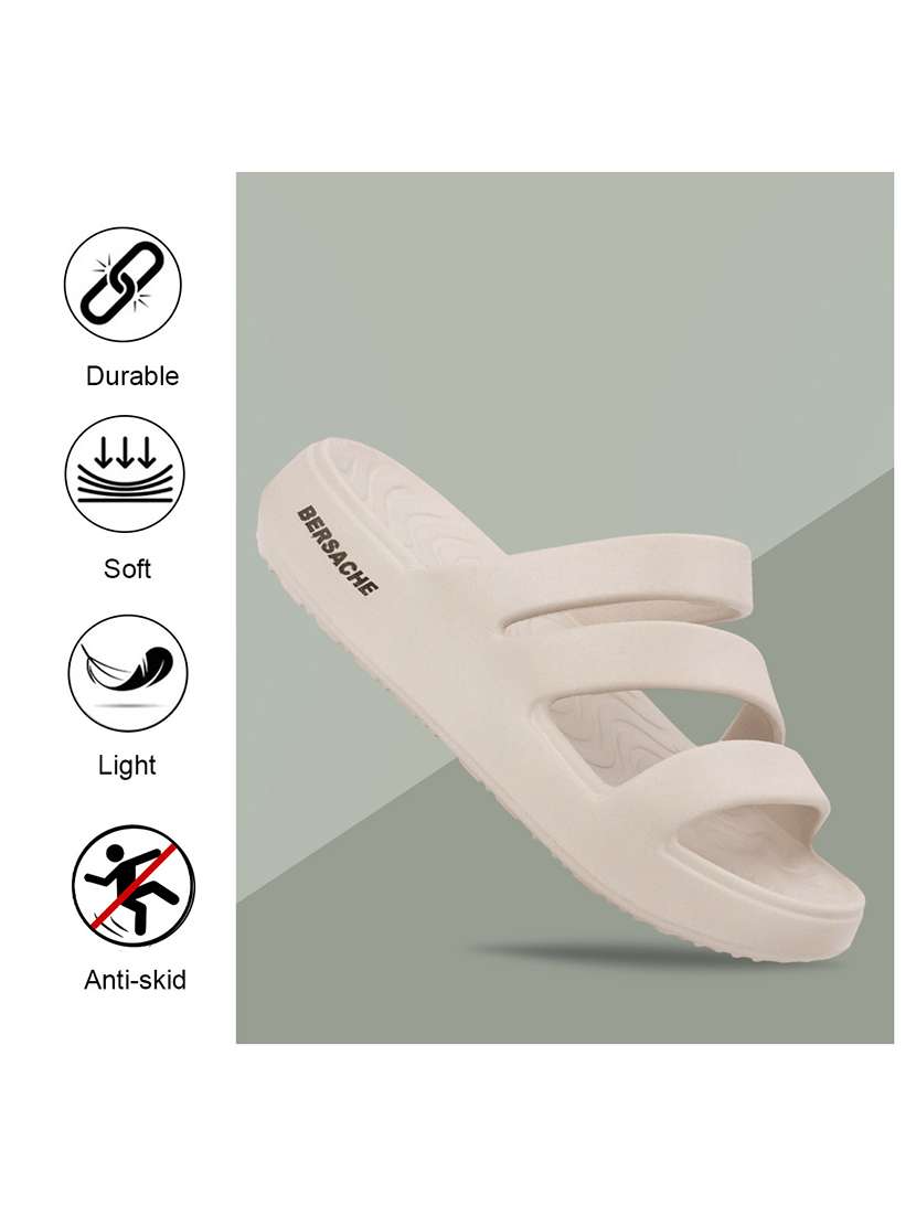 men solid beige slip on flip flop - 22442102 -  Standard Image - 4