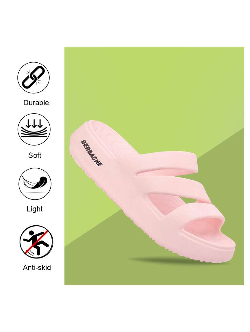 women pink color flip flops - 22442124 -  Standard Image - 4