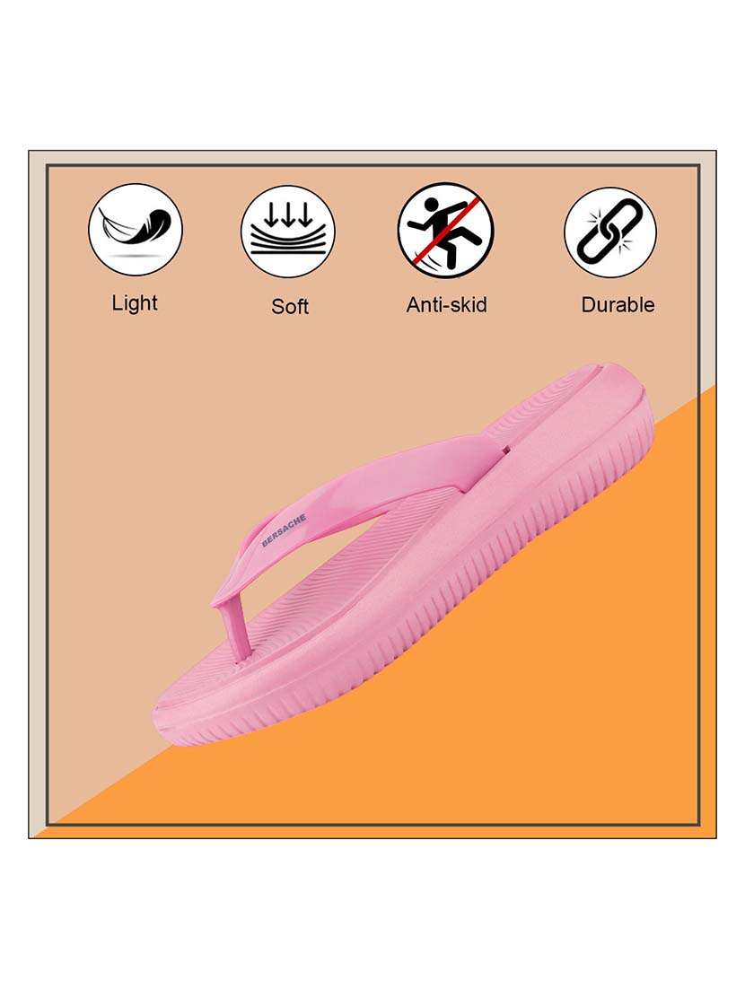 women pink color flip flops - 22442124 -  Standard Image - 4