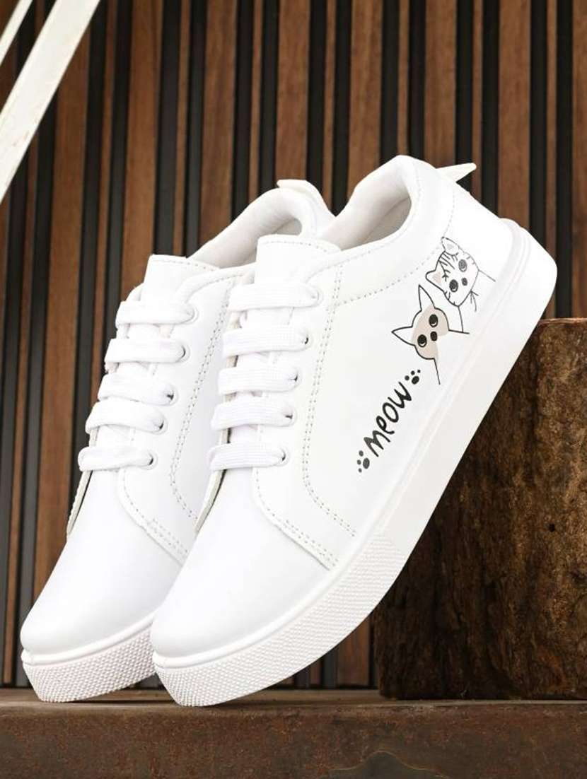 women printed lace-up casual shoe - 22442290 -  Standard Image - 1