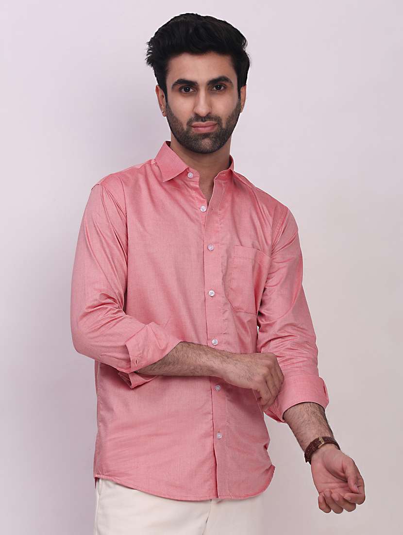 men solid long sleeve regular fit casual shirt - 22442791 -  Standard Image - 1