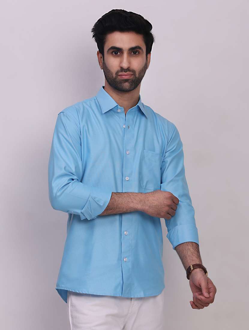 men solid long sleeve regular fit casual shirt