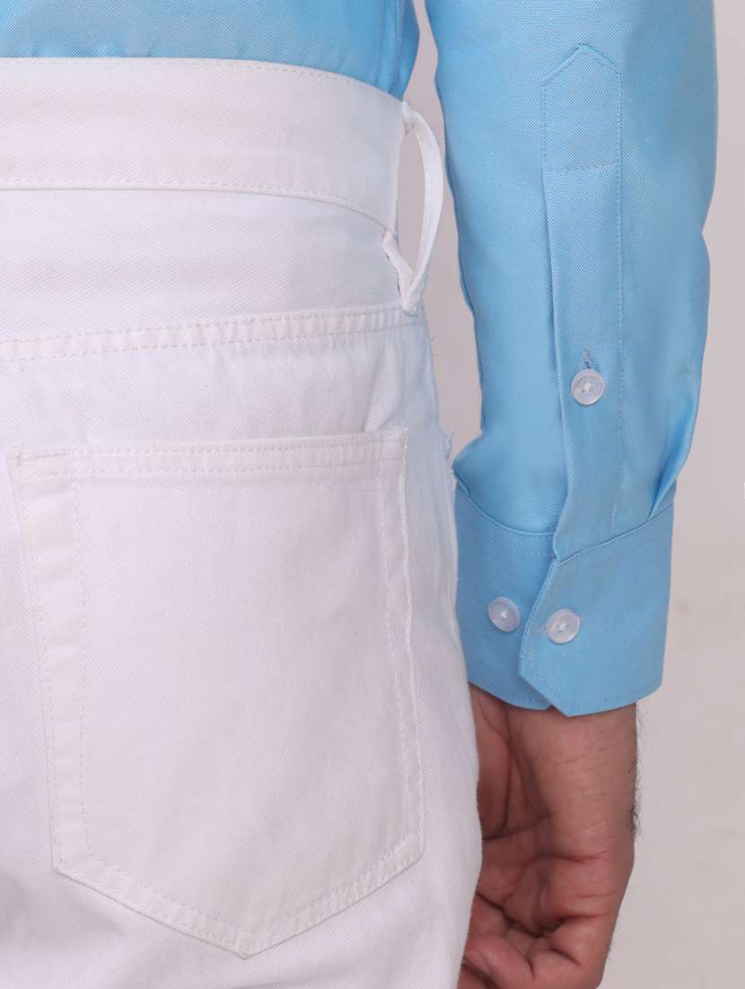 men solid long sleeve regular fit casual shirt - 22442795 -  Standard Image - 4