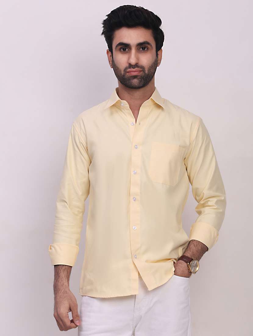 men solid long sleeve regular fit casual shirt