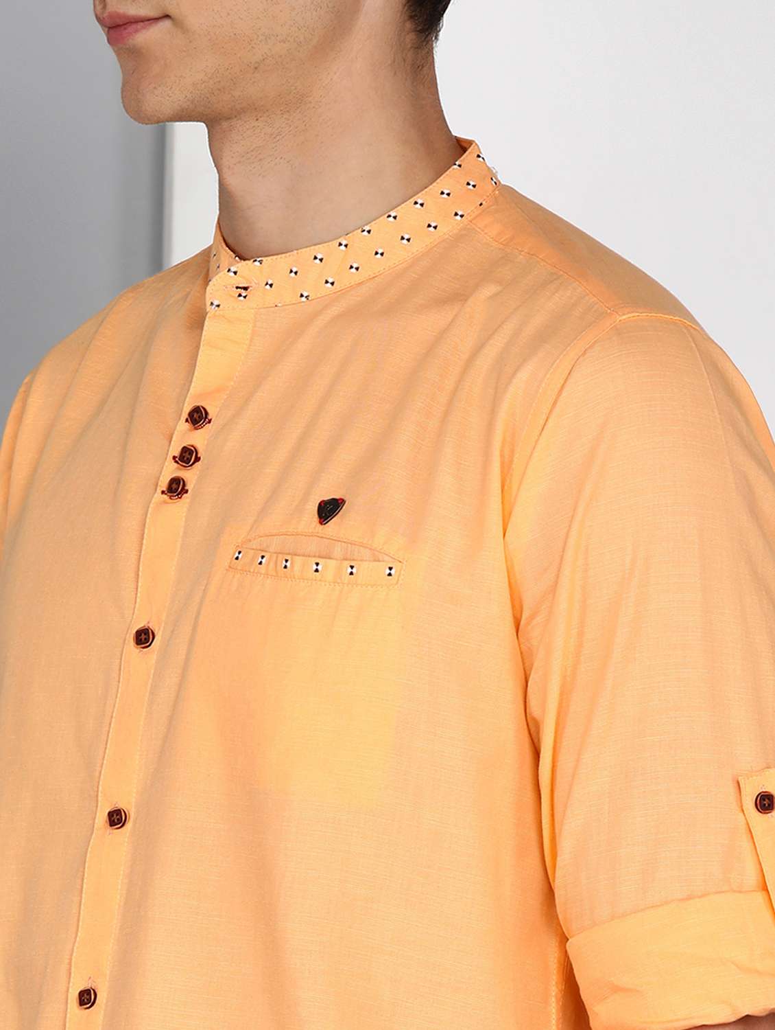 men solid long sleeve regular fit casual shirt - 22443109 -  Standard Image - 1
