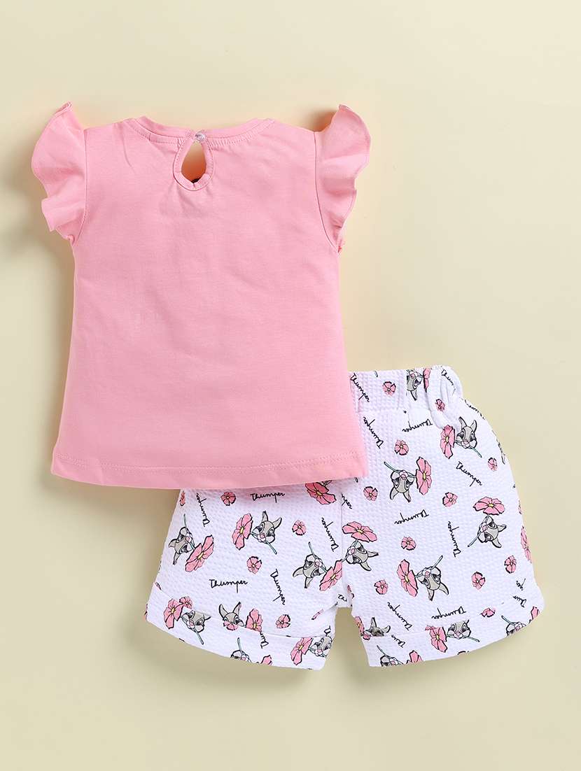 girls printed round neck shorts set - 22443279 -  Standard Image - 1