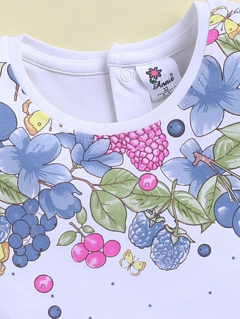 girls blue cotton blend shorts & top set co-ord set - 22443313 -  Standard Image - 4