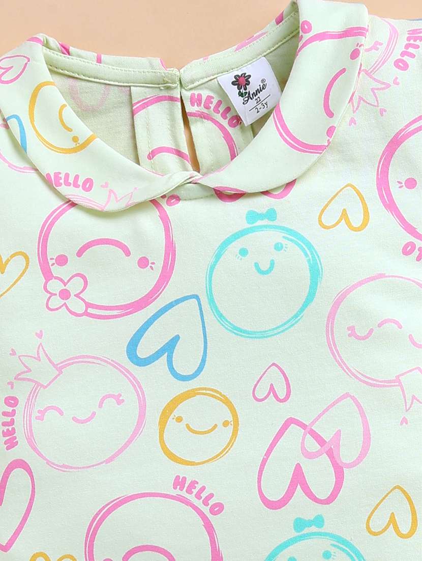 kids yellow cotton blend shorts & top set co-ord set - 22443315 -  Standard Image - 4