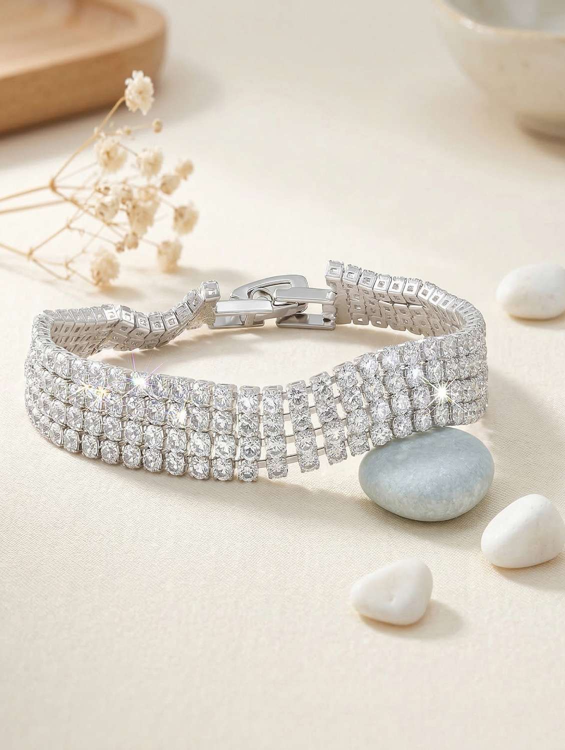 silver brass bangle  bracelet