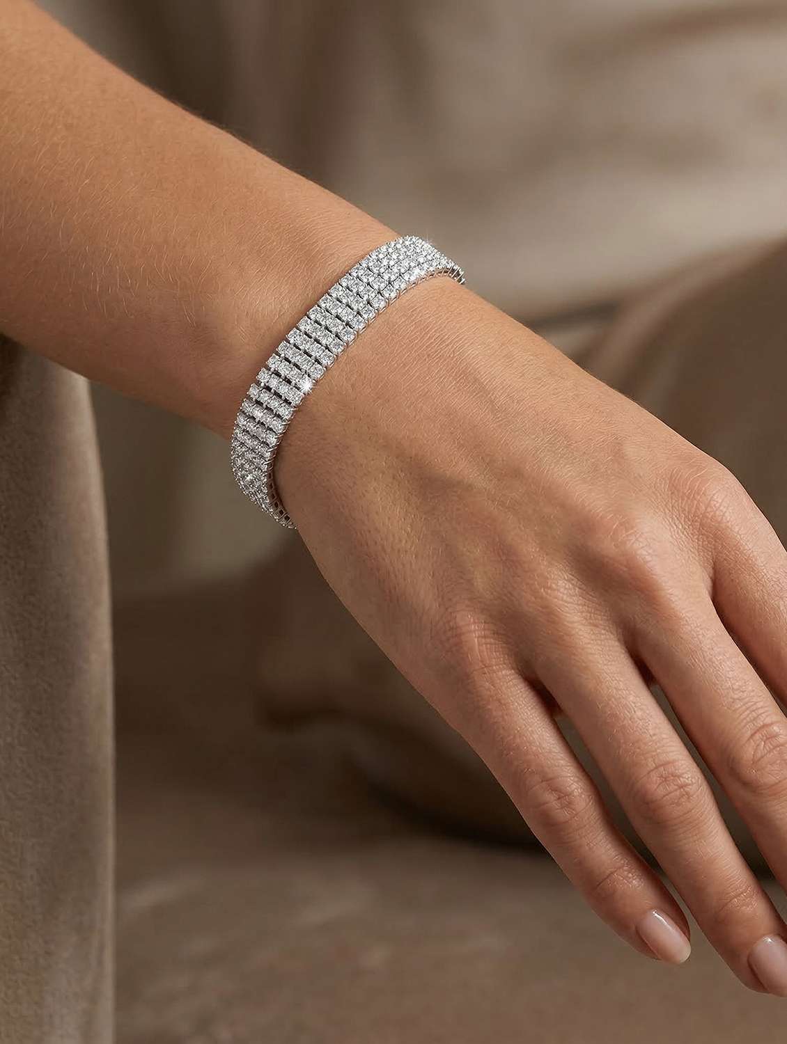 silver brass bangle  bracelet - 22443341 -  Standard Image - 1