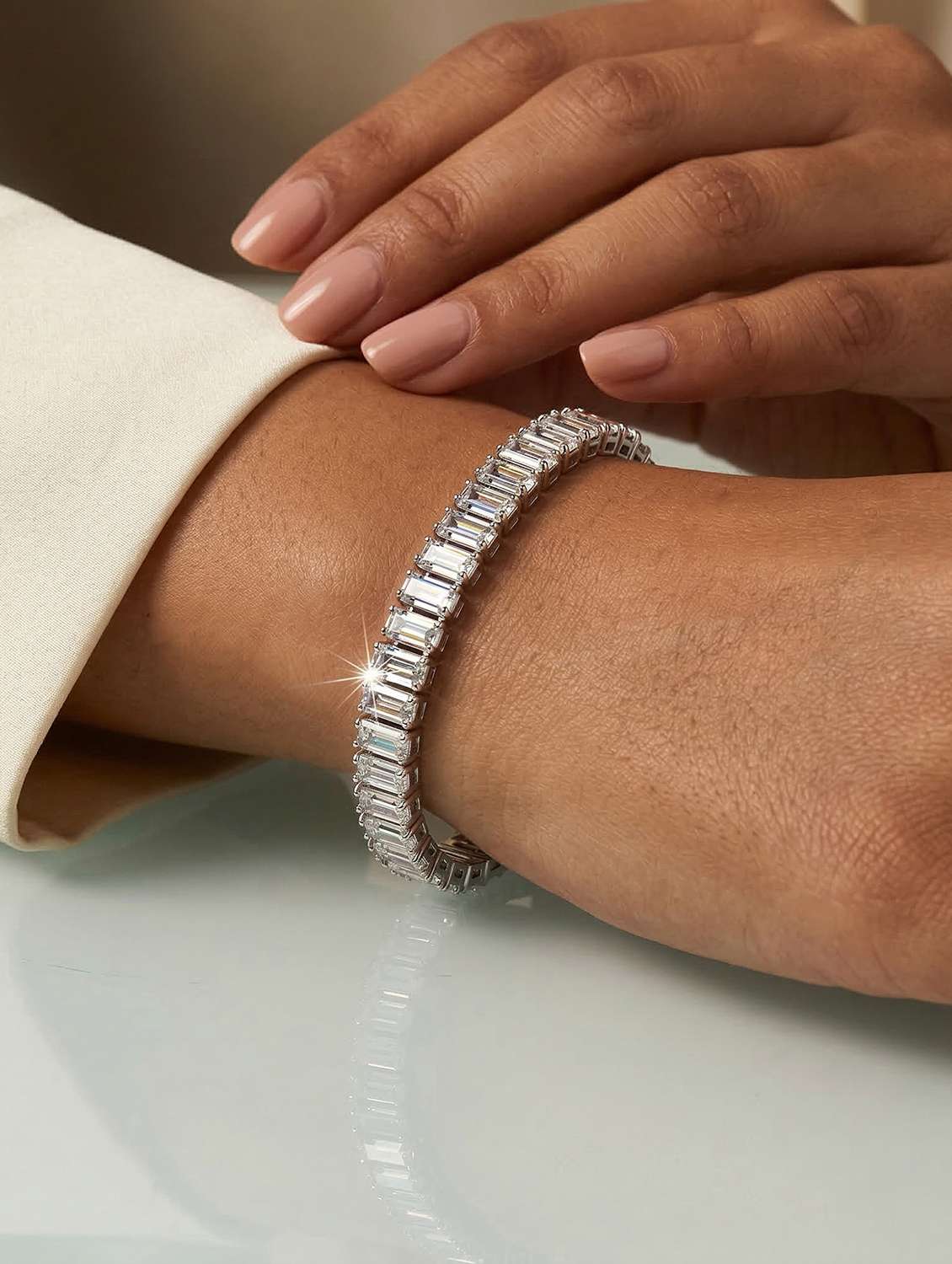 silver brass bangle  bracelet - 22443343 -  Standard Image - 1