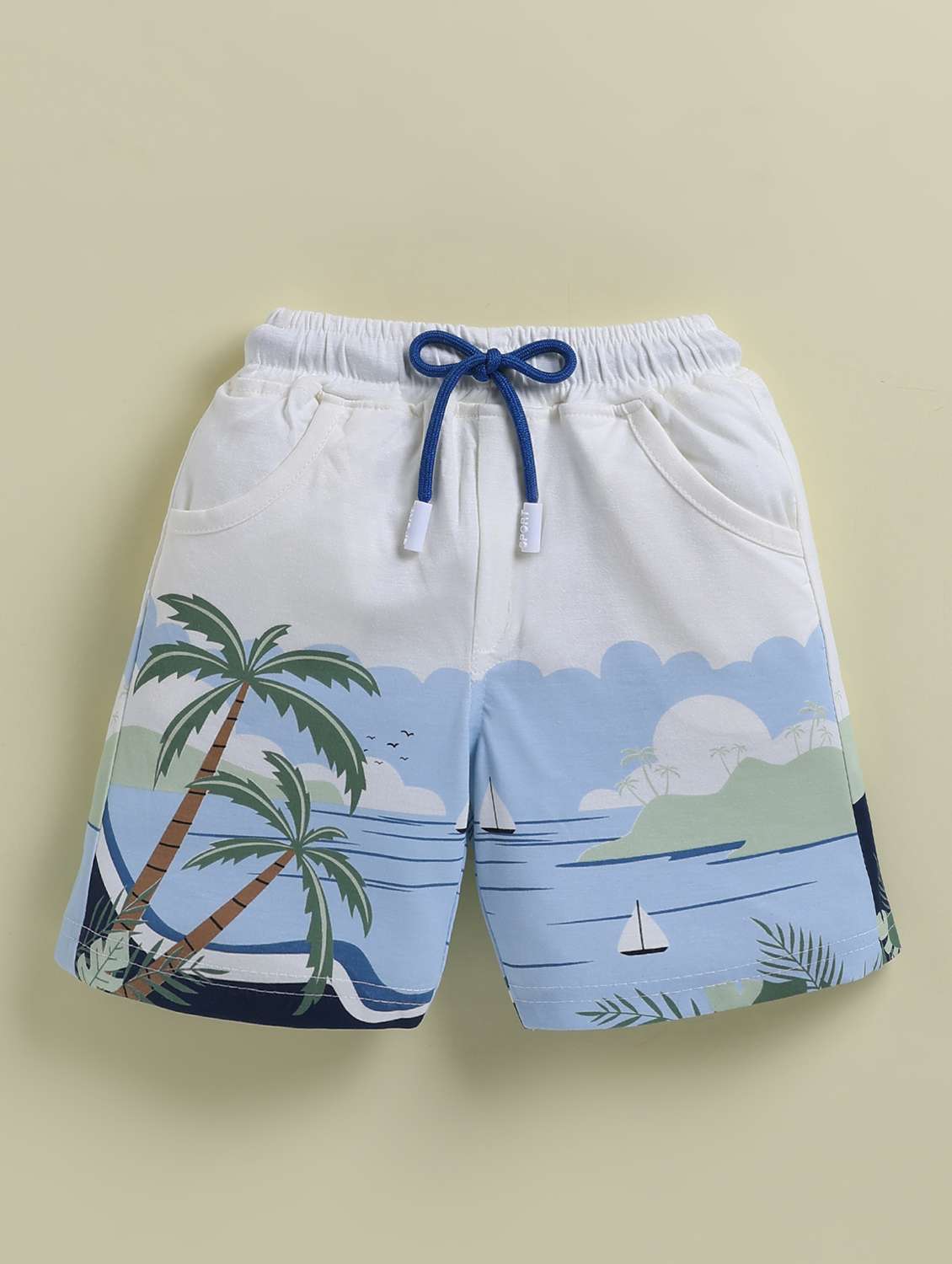 boys blue linen shorts set - 22443360 -  Standard Image - 4