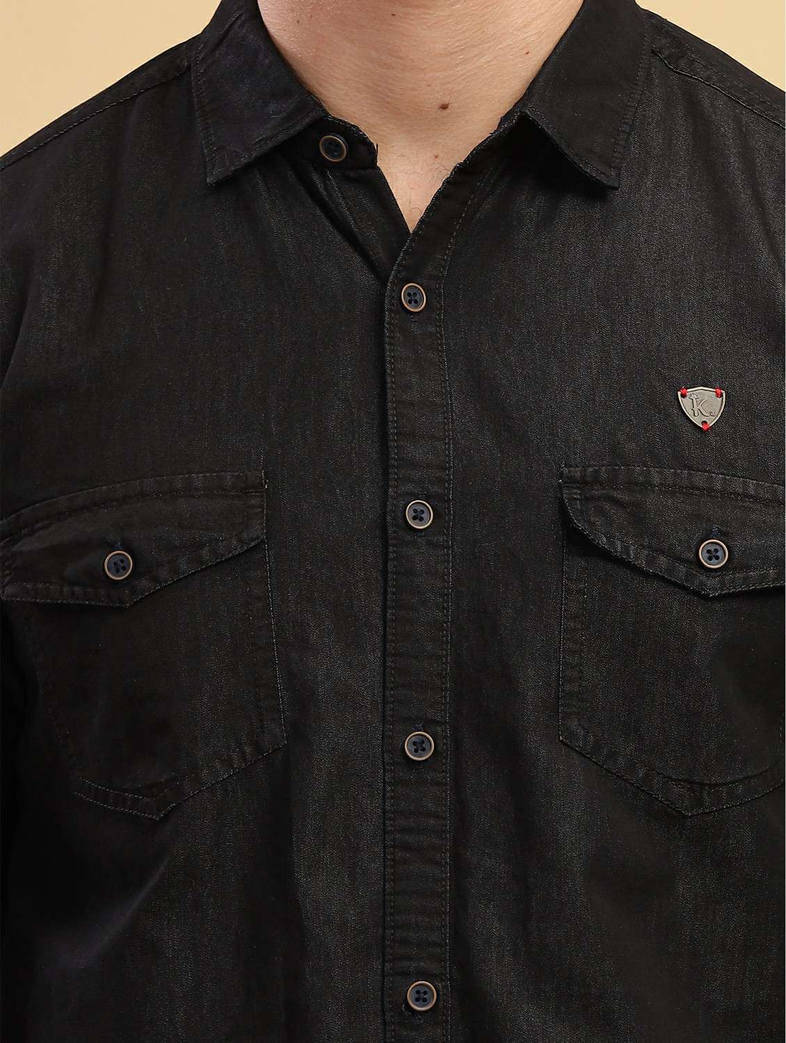 Men Solid Long Sleeve Regular Fit Casual Shirt - 22443421 -  Standard Image - 1