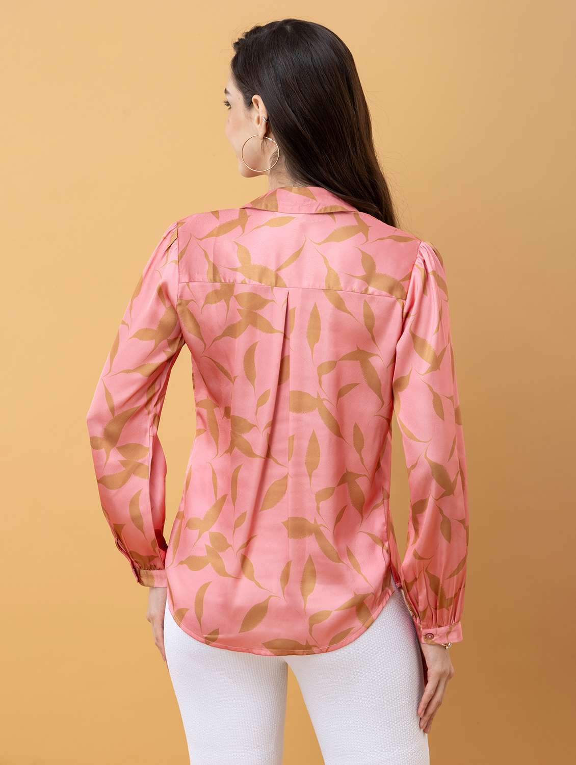 women printed collared long sleeve shirt - 22443487 -  Standard Image - 4