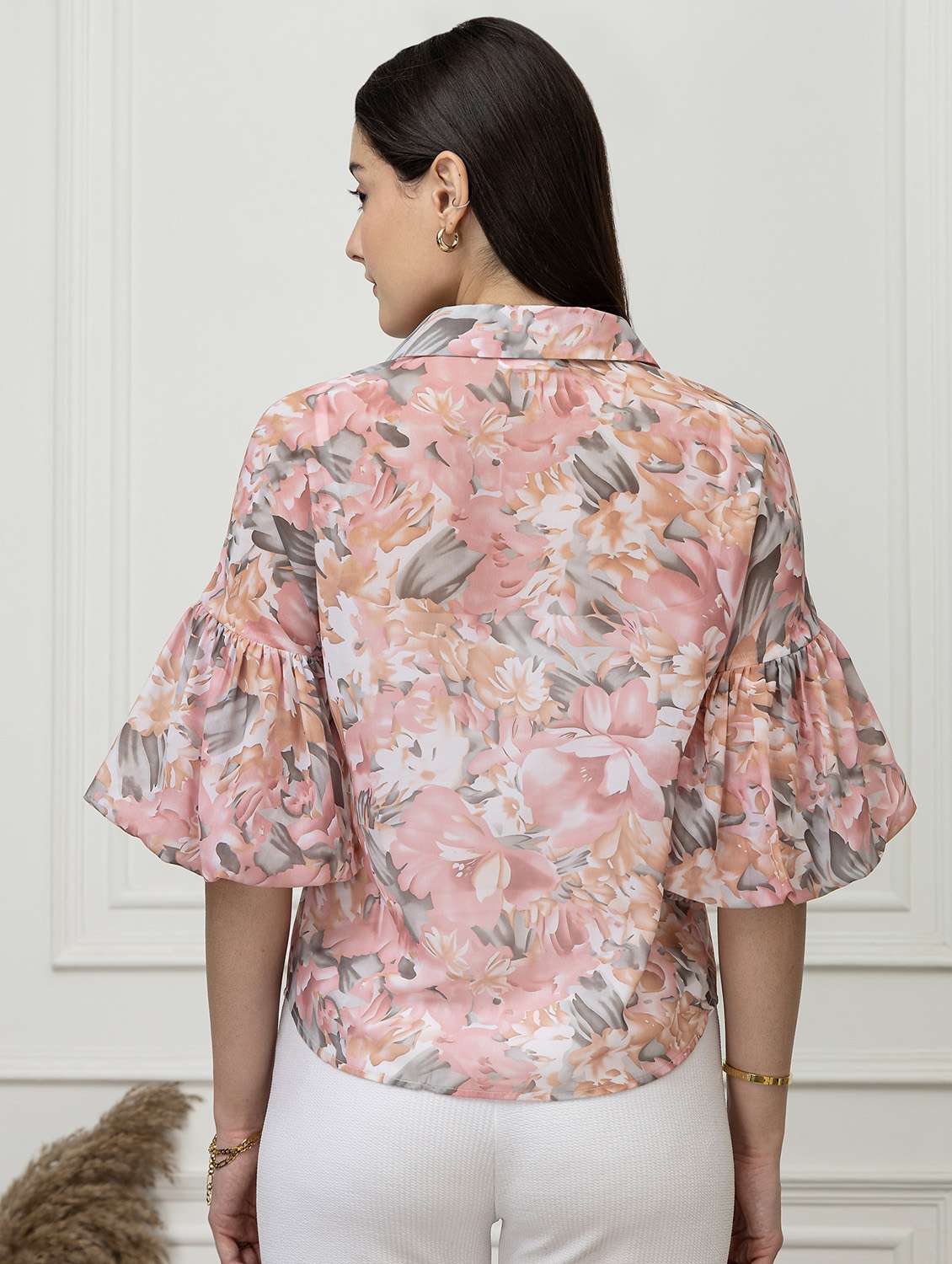 Women Floral Multi Georgette Regular Shirt - 22443513 -  Standard Image - 4