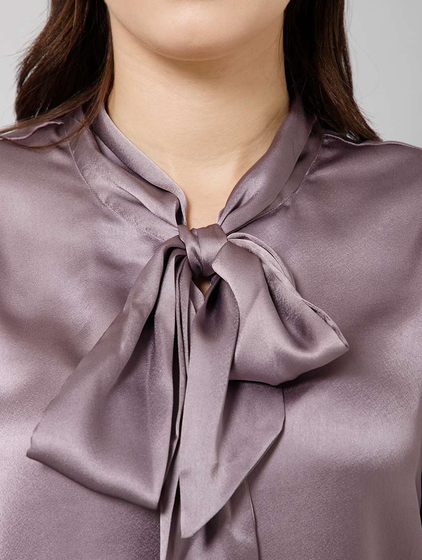 women solid long sleeve regular top - 22443566 -  Standard Image - 1