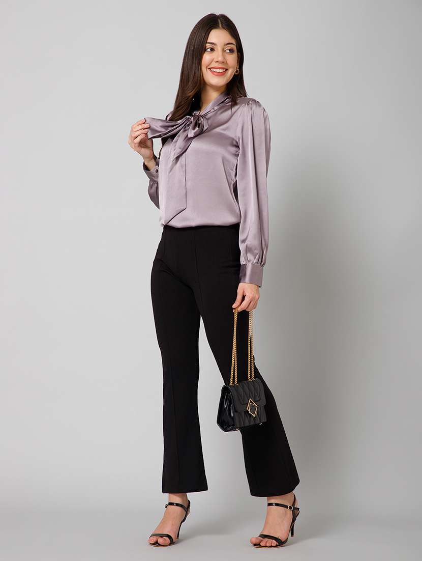 women solid long sleeve regular top - 22443566 -  Standard Image - 6
