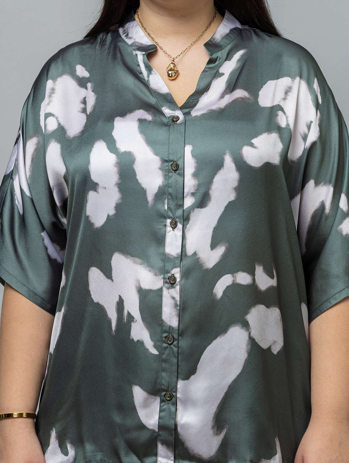 women plus size pinted short sleeve top - 22443568 -  Standard Image - 1