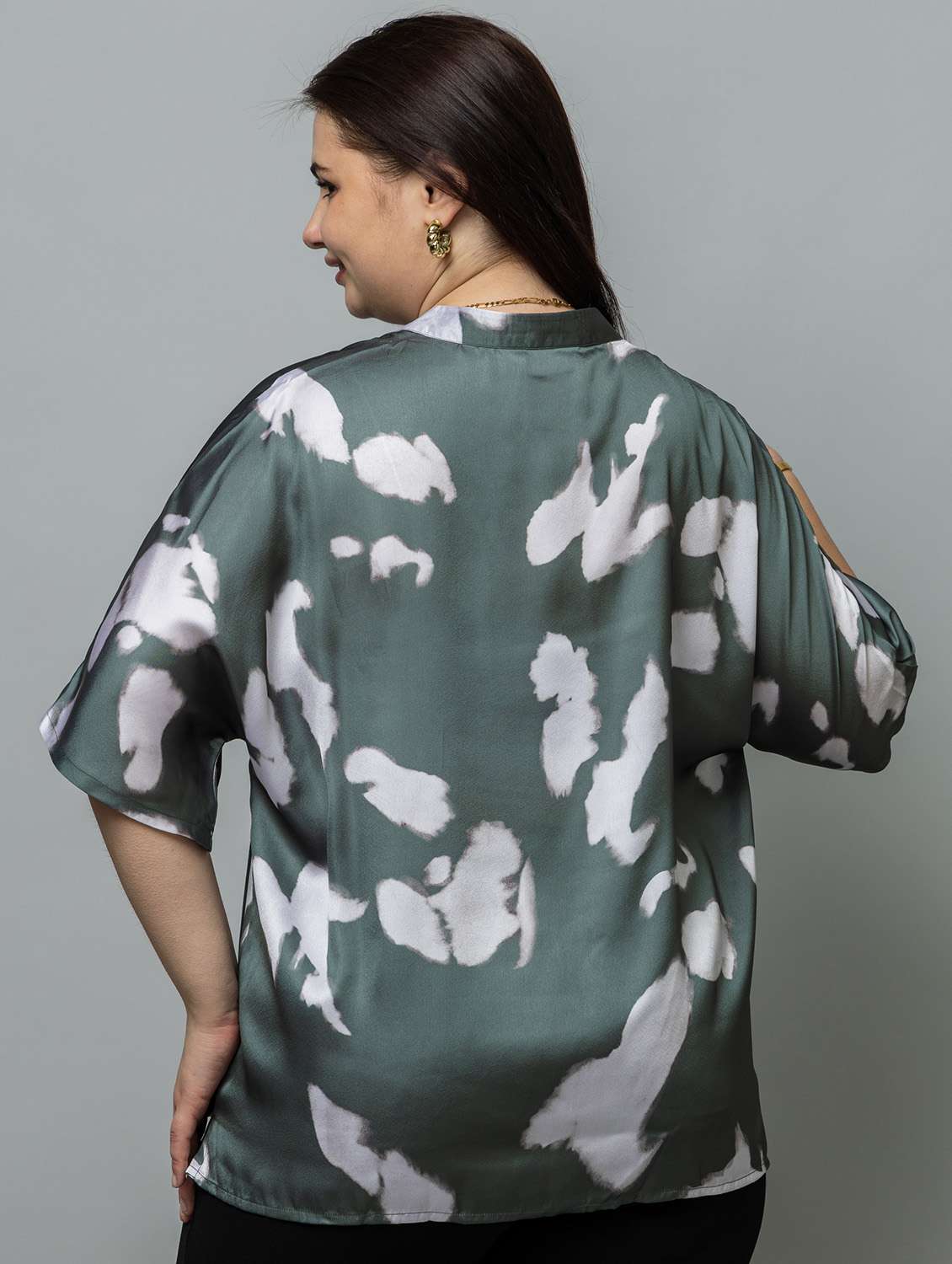 women plus size pinted short sleeve top - 22443568 -  Standard Image - 4